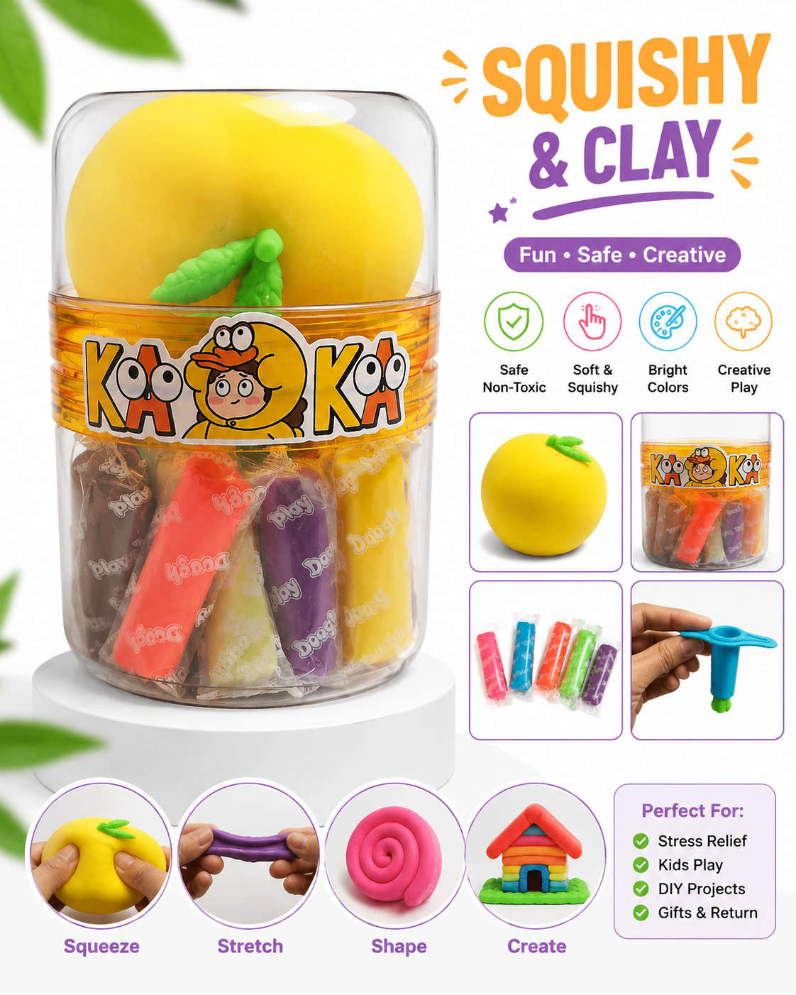 Squishy and Clay set
