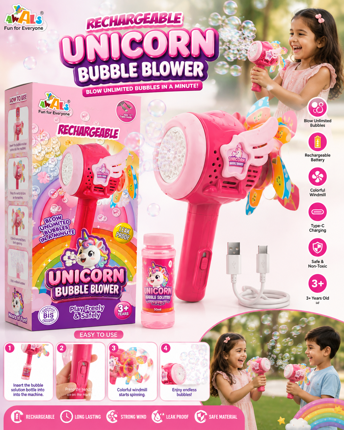 Bubble Blower-Unicorn