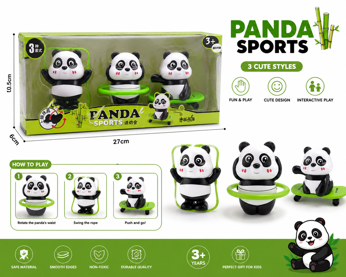 Panda Toy Set