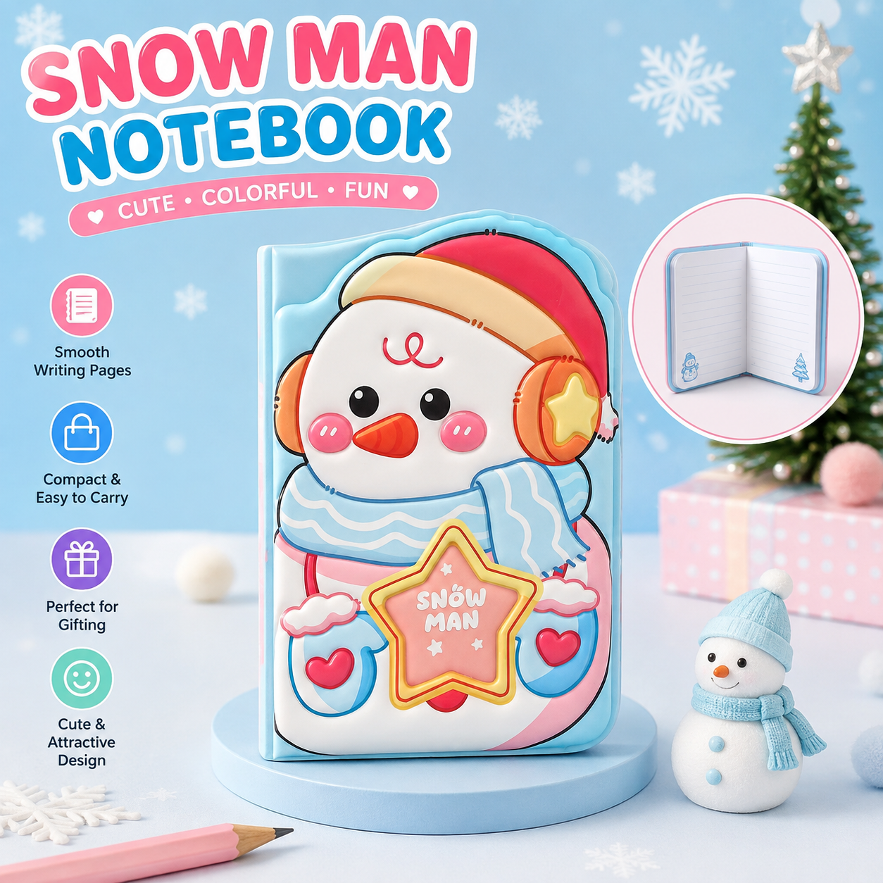 Snowman Pocket Notebook