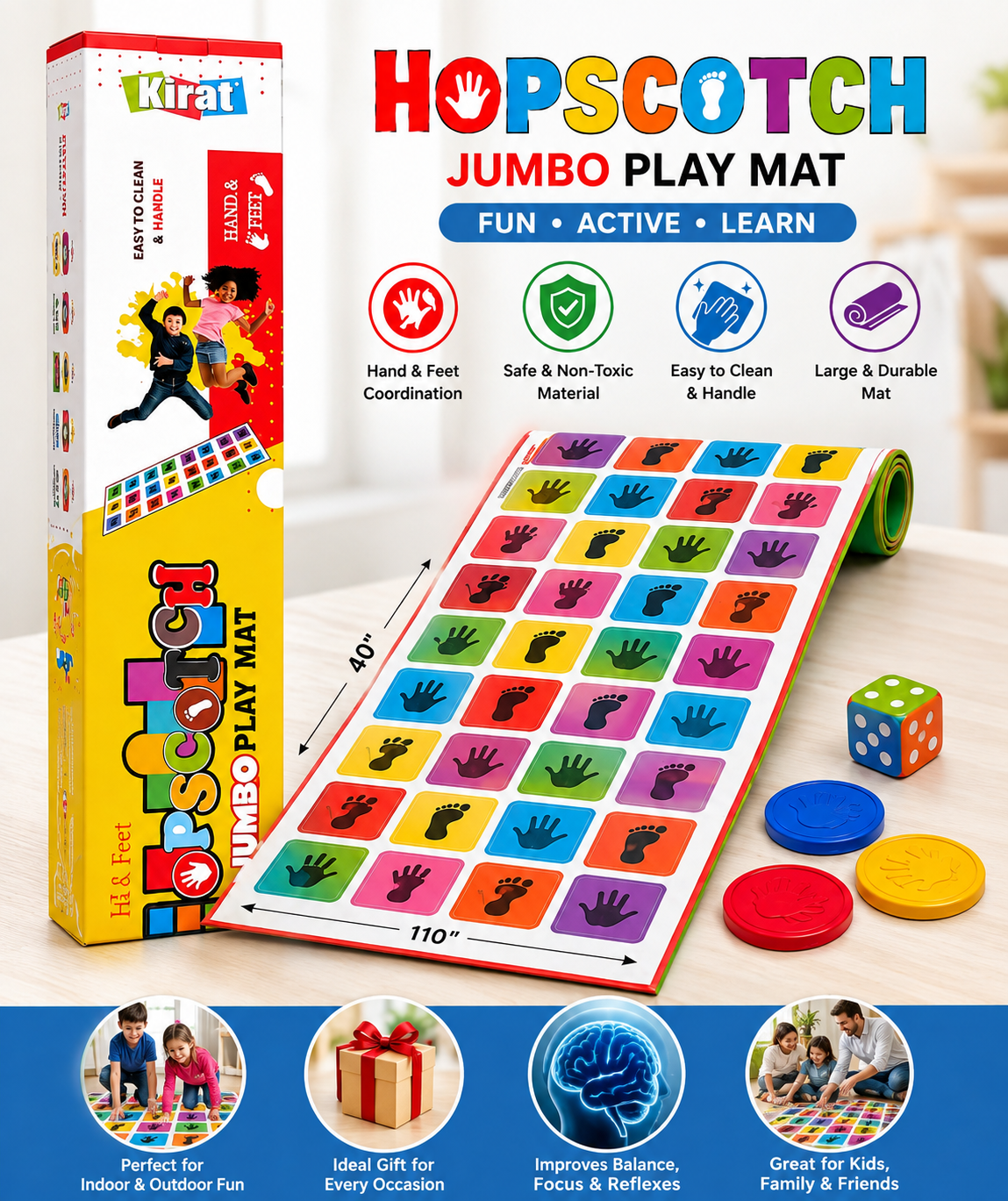 Kirat Hopscotch Jumbol Play Mat